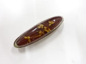 アンティーク　ドライフラワー　帯留め